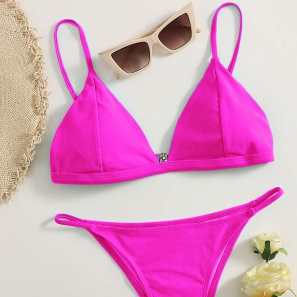 Pink triangle bikini - Picture 2 of 2